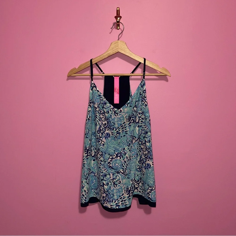 Lilly Pulitzer Tank Top Women’s Size Large‎ Reversible Dusk V-Neck Cami - Picture 2 of 13